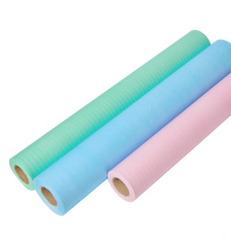 중국 Laminated Paper Film Roll Degradable Examination Bed Sheet Paper Film Roll Couch/Table Pad 제조업체