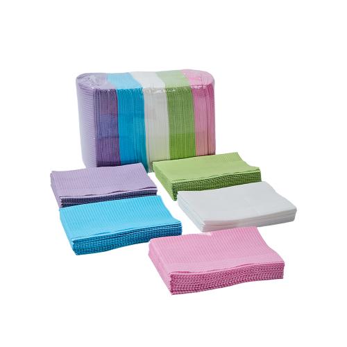 중국 Telijie Disposable Dental Bibs / Patient Napkins – 50×60cm, 2-Ply Paper + 1-Ply PE Film 제조업체