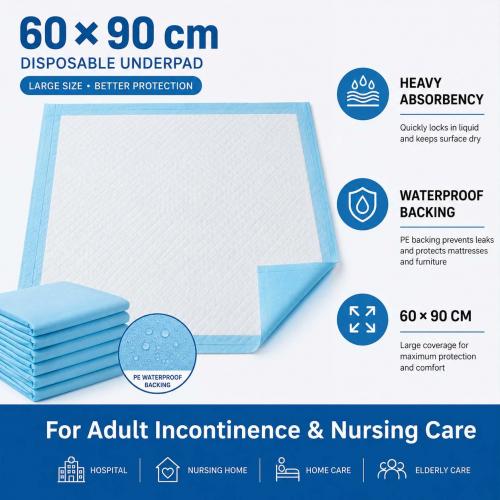 disposable underpads;adult incontinence underpads;disposable bed pads;waterproof bed pads;incontinence bed pads;absorbent underpads