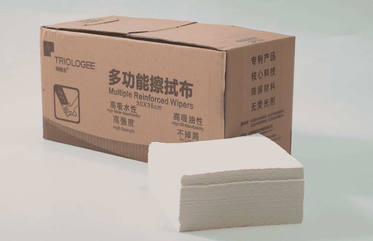 흡수성 무균 4겹 스크림 강화 종이 타월 롤 산업용 청소 물티슈 의료용 물티슈